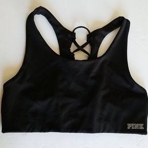 Pink Victoria's secret double lined sports bra